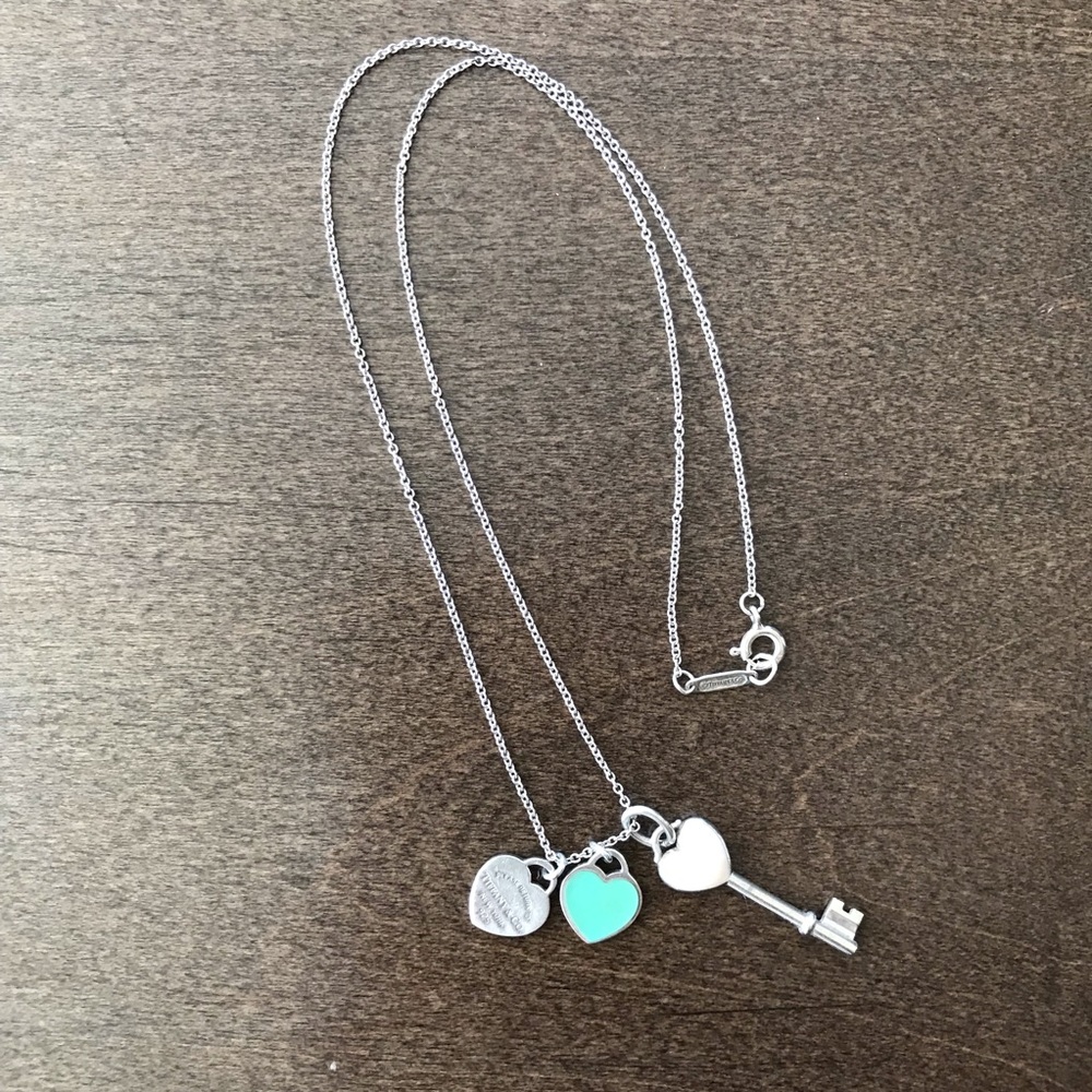 Tiffany and Co Key and Heart Necklace